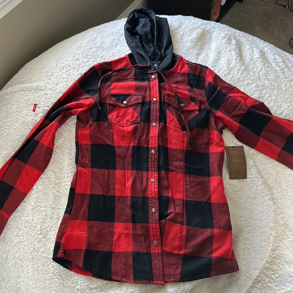Legendary hooded button up flannel